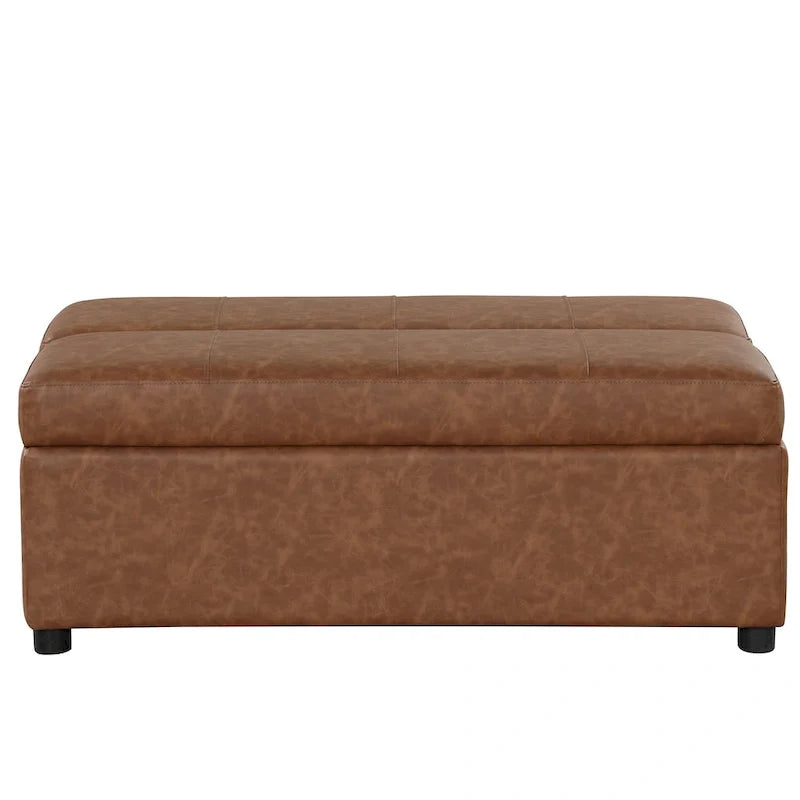 Lit d'appoint pliable ottoman convertible Twin Size avec matelas, canapé-lit rembourré en PU