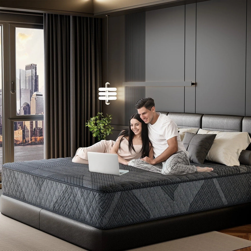 Matelas respirant rafraîchissant SweDrea Plush hybride en mousse à mémoire de forme 8/12 po avec certifications CertiPUR-US, SGS et OEKO-TEX