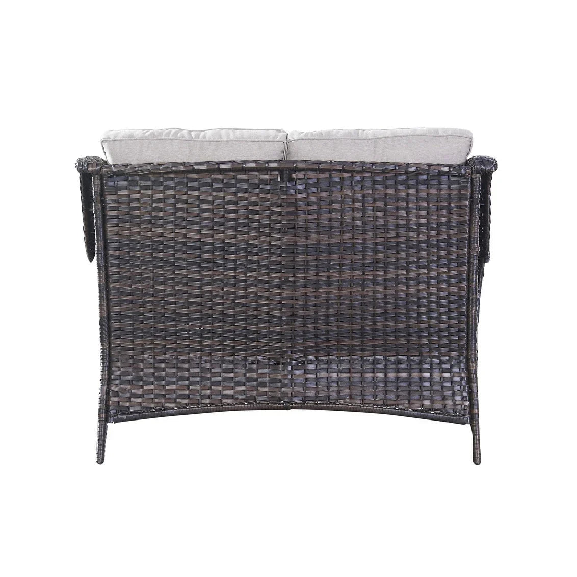 Gymojoy Canapé d'extérieur deux places en rotin Wicker Sofa Set