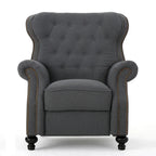 Fauteuil inclinable en tissu touffeté Walder avec têtes de clous par Christopher Knight Home