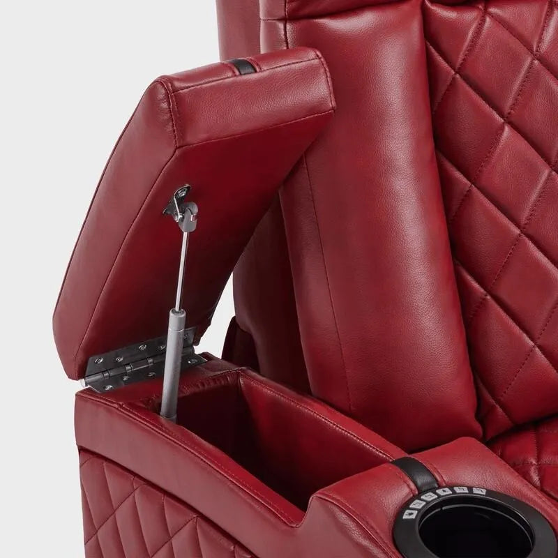 Fauteuil inclinable électrique MCombo avec appuie-tête réglable, siège de cinéma maison à deux moteurs avec port USB, cuir respirant HTS411