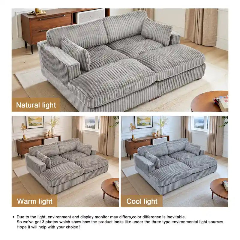 Canapé modulable en tissu pour salon et chambre à coucher