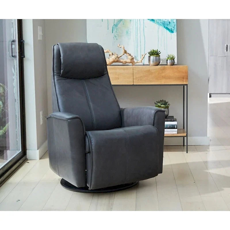 Fauteuil inclinable pivotant en cuir Fjords Urban